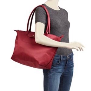 Longchamp Le Pliage Bag - worn